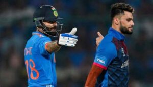 दिल्ली में भारत बनाम अफगानिस्तान क्रिकेट विश्व कप 2023 खेल के बाद नवीन-उल-हक ने विराट कोहली के बारे में यह कहा